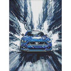 Алмазна мозаїка "Синій мустанг" ©art_selena_ua AMO8249, 30х40 см