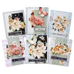 Набір для створення вітальних листівок "Where beauty lives" FDGCK-047, 6 шт