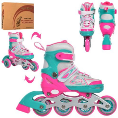 Ролики раздвижные Profi A4148-XS-PBL размер(27-30)