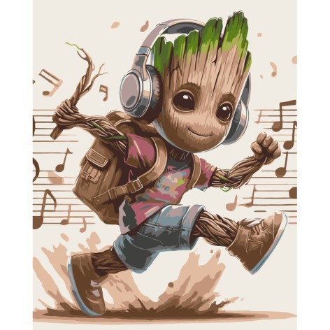 Картина по номерам "Музыкальный Грут" 16521-AC 40х50 см