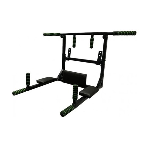 Турник-брусья настенный Iron 4 в 1 с мягкими ручками черный NE-TR-4B