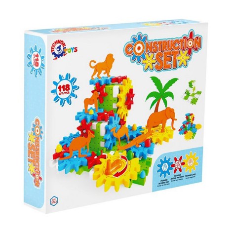 Дитячий набір конструктора "Шестерні з тваринами" 3763TXK 118 деталей