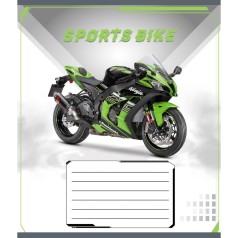 Зошит учнівський "Спортбайк" 012-500196K-5 в клітинку, 12 аркушів