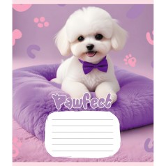 Зошит учнівський "Цуценята" 012-510126C-5 в косу лінію, 12 аркушів  