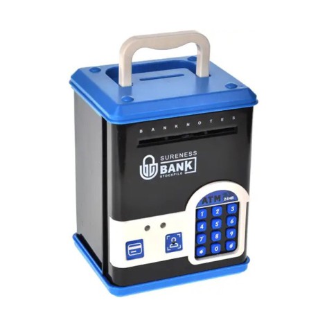 Дитяча скарбничка-сейф WF-3015H(Blue) музика, світло, пароль, імітація відбитка