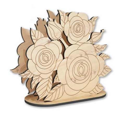 Дерев'яна серветниця для декору 