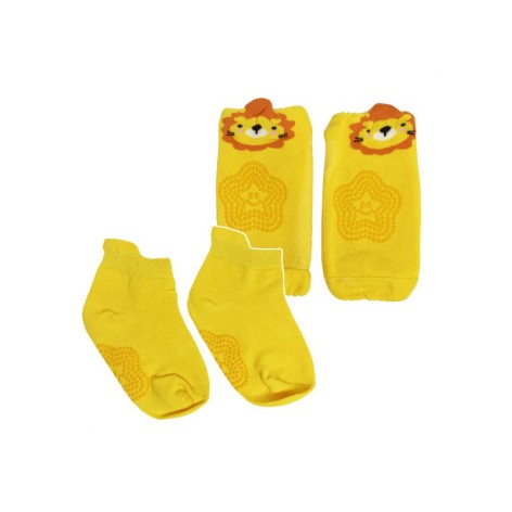 Детский набор наколенники и носки "Лев" MGZ-0649(Yellow)