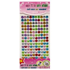 Наклейки декоративні "Стрази" F66 на планшеті 130 шт