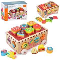 Дерев'яна іграшка Центр розвиваючий MD 0893 сортер, фігурки солодощі