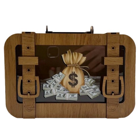 Дерев'яна скарбничка валіза 