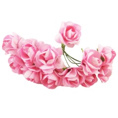 Декоративные розы для творчества KV-734 пучок 12 штук 