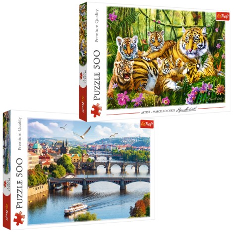 Пазли - (500 + 500 елм.) - 