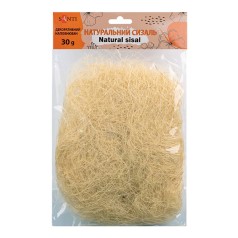 Декоративний наповнювач Сизаль 742783, 30 грам, білий