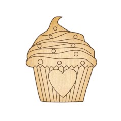 Заготовка брошки для розфарбовування "Кекс з любов'ю" FDZB-052