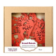 Набір ялинкових прикрас "Казкові звірятка етно" FDZ-532-4, 10 шт