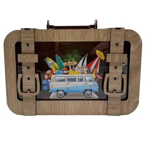 Дерев'яна скарбничка валіза 