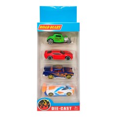 Набор машин металлических в коробке 4 шт, 698-04S-1-3 698-04S-3