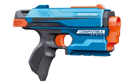 *Іграшковий пістолет механічний з м'якими набоями (6 шт.) (22 х15см)