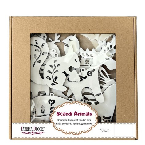 Набір ялинкових прикрас "Казкові звірятка етно" FDZ-532-1, 10 шт