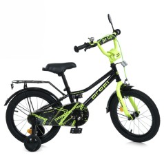 Велосипед детский MB 14015-1 колеса 14 дюймов, черно-зеленый