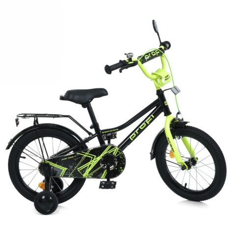 Велосипед детский MB 14015-1 колеса 14 дюймов, черно-зеленый