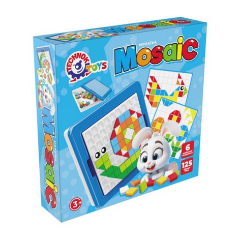 Дитячий розвиваючий набір "Мозаїка" 2215TXK 125 фішок, 6 шаблонів