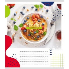 Зошит учнівський "Інста сторі" 012-510249C-1 в косу лінію, 12 аркушів