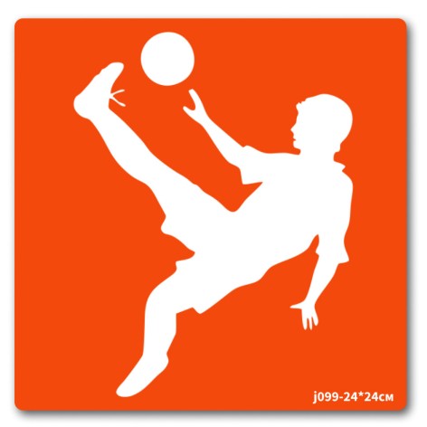 Трафарет для био-тату Футбол-3 j099-24*24см, размер 24 х 24см 