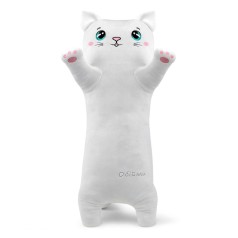 Декоративна подушка "Котик обіймашка Сніжок" FWPKITYSNOW23WT00 білий 77 см