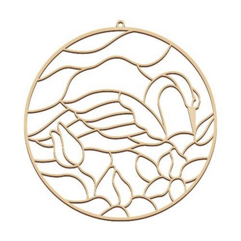 Заготовка для вітражного живопису "Лебедина пісня" FDSGB-09