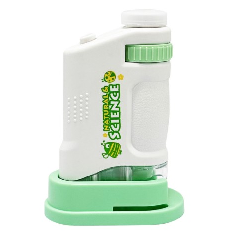 Дитяча іграшка "Мікроскоп" 3108B(Turquoise) щипці, скло в комплекті