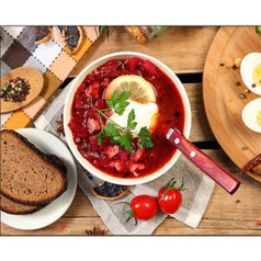 Алмазна мозаїка "Смачний борщ" HEG86889, 30х40 см