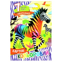 Набор цветного картона А4 АП-1101-5, 7 листов 230 г/м2