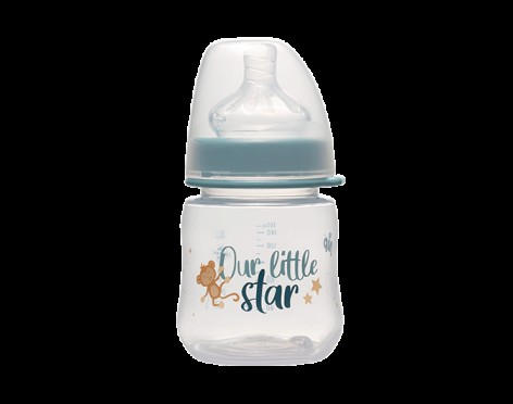Бутылка 150 мл. с широкой горловиной + соска с широким горлышком (Система 