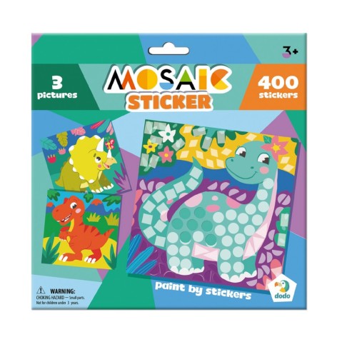Дитячий набір для творчості мозаїка "Динозаври" 300898 зі стікерами