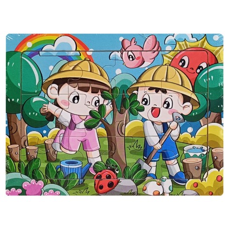 Детский деревянный пазл-вкладыш 