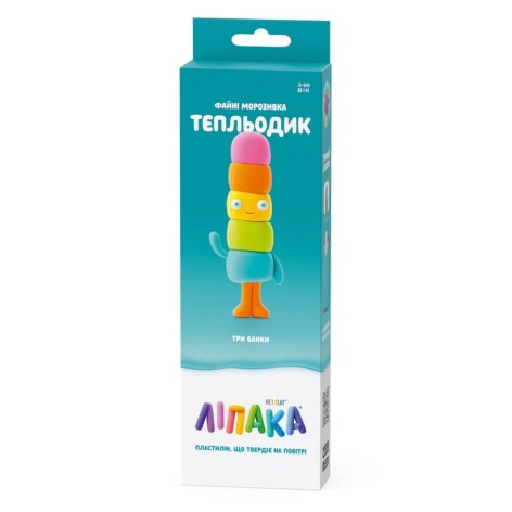 Набір пластиліну "Файні морозивка: Тепльодик" ЛІПАКА 30145-UA01 самостійно твердіє