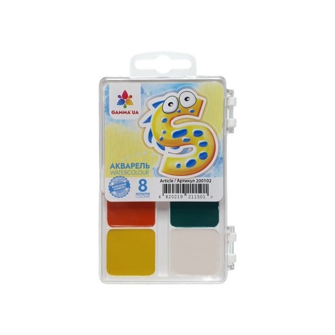 Дитяча медова акварель 200102P 8 кольорів