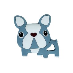 Силіконовий прорізувач "Бульдожка" MGZ-0414(Grey) сірий, 8х1х8 см