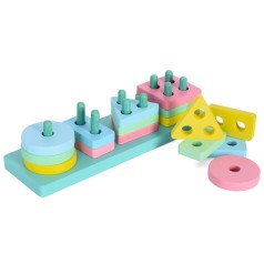 Дерев'яна іграшка Геометрика MD 2909  Бірюзовий