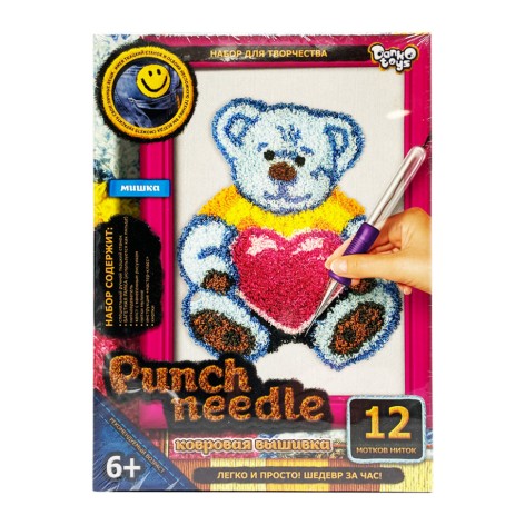 Набор для творчества: килимовая вышивка Мишка голубой 