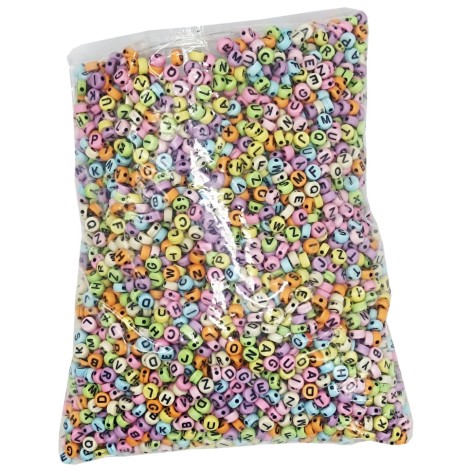Набор для творчества Бусины бисер с буквами ЕД-415, 6 мм 