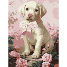 Картина за номерами "Пухнастий подарунок" KHO6755, 30х40 см