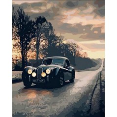 Алмазна мозаїка "Ретро дорога" HEG86033, 30х40 см