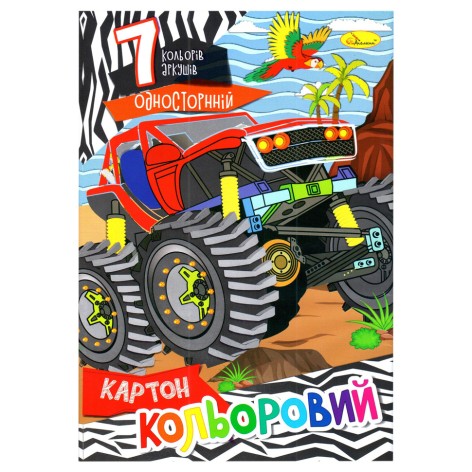 Набор цветного картона А4 АП-1101-8, 7 листов 230 г/м2