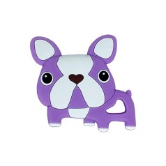 Силіконовий прорізувач "Бульдожка" MGZ-0414(Violet) фіолетовий, 8х1х8 см