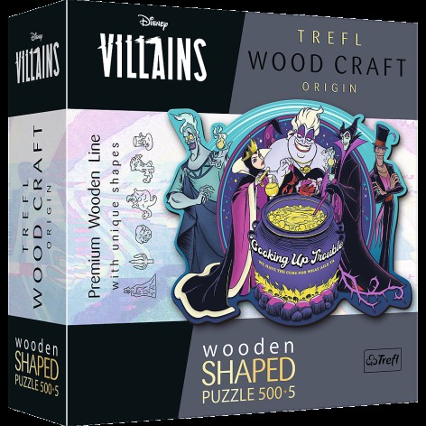 Пазли фігурні з дерева - (500 + 5 елм.) - 