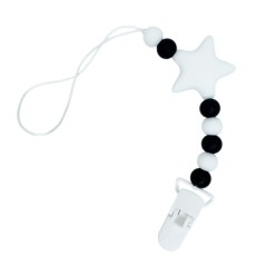 Ланцюжок для пустушки "Зірка" MGZ-0512(White) силіконовий