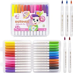 Дитячі фломастери "Water color pen" 228-24(Pink) 24 кольори