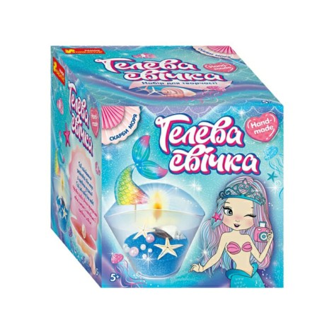 Гелевая свечка в стаканчике "Сокровища моря" 10100524 своими руками